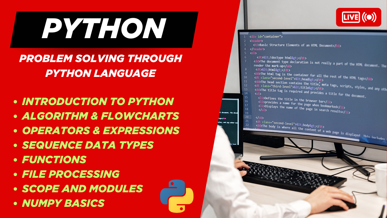 PROBLEM SOLVING THROUGH PYTHON LANGUAGE